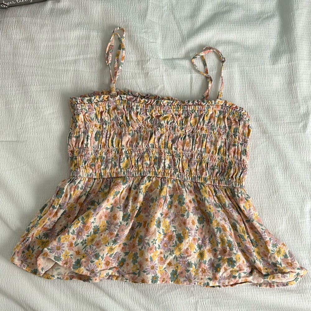 american eagle ruched babydoll top